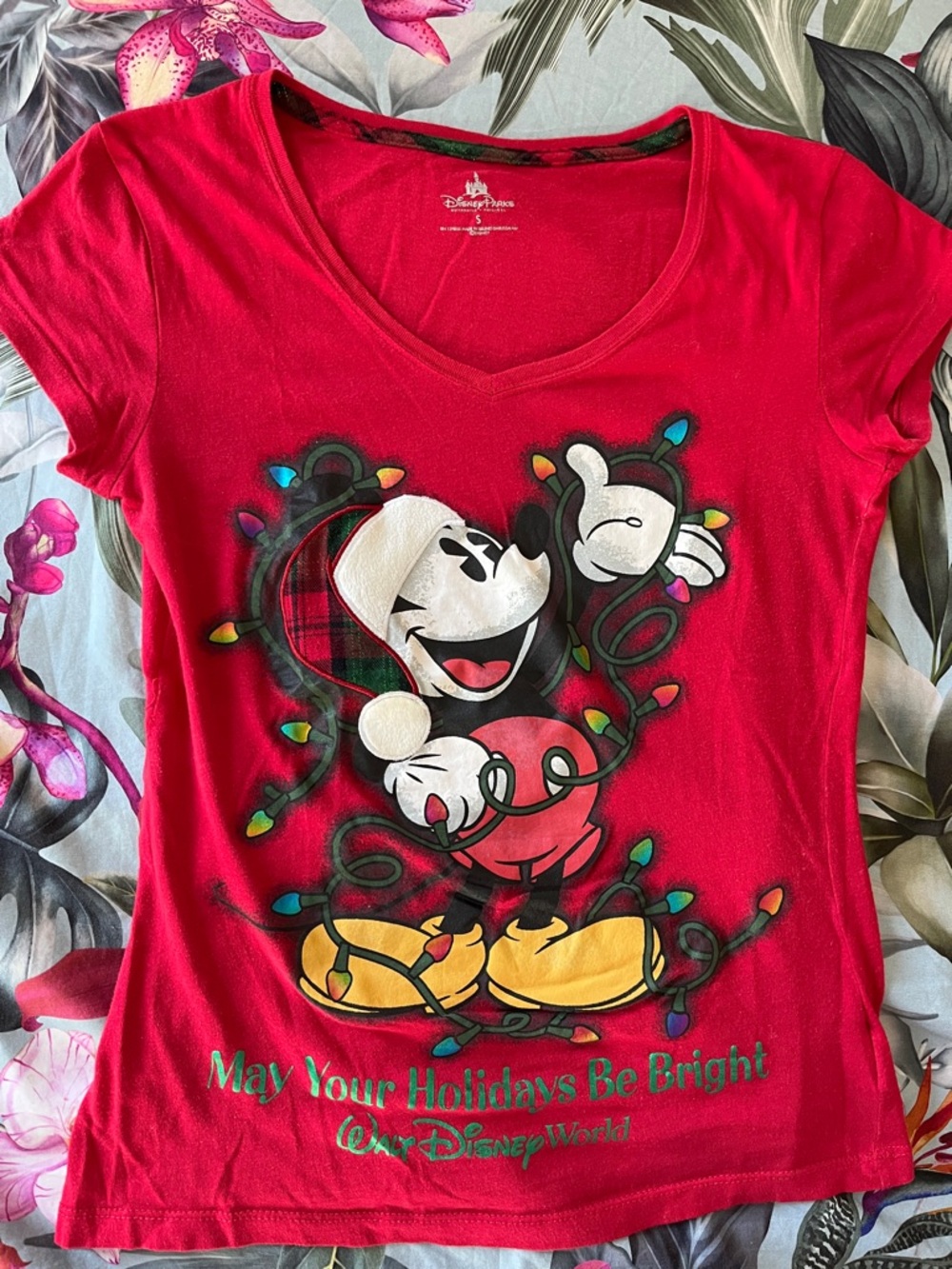 Disney Mickey Mouse Holiday Tee - Red